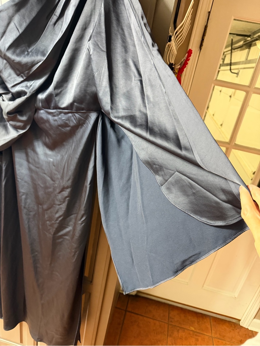 Significant Other Kelsie One-Shoulder Evening Gown with Draped Sleeve - Picture 5 of 8